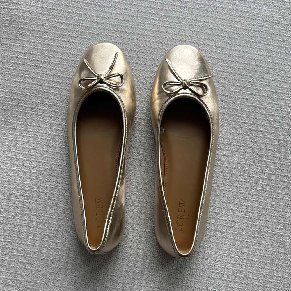 J. Crew Women's Gold Ballet Flats